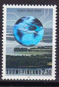 Скандинавія Скандинавия ^/--/^ ZM  Финляндия 1990 г  MNH  - голограмма - из серии - концовка - 1/2 ^_^^^ ZM Фінляндія 1990 р MNH - голограма - з серії - кінцівка - 1/2 - фото фото фото