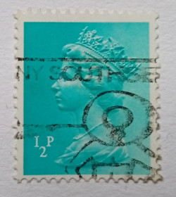Великобританія Великобритания ^/--/^ Великобритания 1971 Королева Елизавета II, 1/2 /--/ P, гашеная ^_^^^ Великобританія 1971 Королева Єлизавета II, 1/2 /--/ P, гашена - фото фото фото