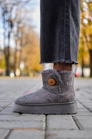 Кросівки Кроссовки ^/--/^ UGG Mini Bailey Button Plarform Grey (No Name) 37 ^_^^^ UGG Mini Bailey Button Plarform Grey (No Name) - фото фото фото