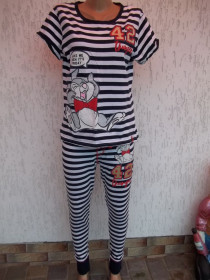 Піжами Пижамы ^/--/^ Prom        ( 46 / 48 р)  Disney  Женская  пижама  трикотажная  100 % хлопок Б / У ^_^^^ Prom ( 46 / 48 р) Disney Жіноча піжама трикотажна 100% бавовни Б / У - фото фото фото