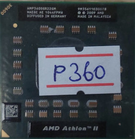 Процесори Процессоры ^/--/^ Процесор для ноутбука AMD Athlon II P /--/ 360    (2.3 /--/ GHz, 1 /--/ MB, Socket S /--/ 1 /--/ g /--/ 4) AMP /--/ 360 /--/ SGR /--/ 22 /--/ GM Б/в ^_^^^ Процессор для ноутбука AMD Athlon II P /--/ 360 (2.3 /--/ GHz, 1 /--/ MB, Socket S /--/ 1 /--/ g /--/ 4) AMP /--/ 360 /--/ SGR /--/ 22 /--/ GM Б/в - фото фото фото