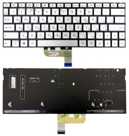 Клавіатури Клавиатуры ^/--/^ Клавиатура Asus ZenBook 13 UX /--/ 333 /--/ FA UX /--/ 333 /--/ FN серебристая без рамки Прямой Enter подсветка PWR UKR Orig ^_^^^ Клавіатура Asus ZenBook 13 UX /--/ 333 /--/ FA UX /--/ 333 /--/ FN срібляста без рамки Прямий Enter підсвічування PWR UKR Orig - фото фото фото