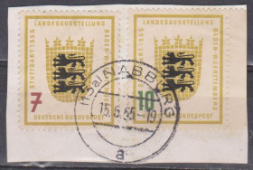 НДР, ФРН ГДР, ФРГ ^/--/^ Германия Німеччина ФРН 1955 Баден-Вюртенберг вирізка ^_^^^ Германия ФРГ 1955 Баден-Вюртенберг вырезка - фото фото фото
