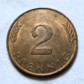 Сучасні c  року Современные c  года ^/--/^ Німеччина 2 пфеніга 1990 року F #6 /--/ П /--/ 887 ^_^^^ Германия 2 пфеннига 1990 года F #6 /--/ П /--/ 887 - фото фото фото