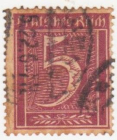 Веймарська республіка Веймарская республика ^/--/^ Германия    ( Рейх) 1921 г. №  156 гашеная ^_^^^ Німеччина (Рейх) 1921 р. No 156 гашена - фото фото фото