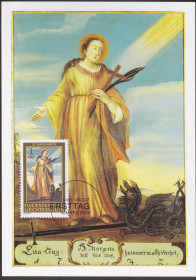 Європа Европа ^/--/^ Лихтенштейн 2004 СВЯТАЯ ST.MARGARETHA ЖИВОПИСЬ ИСКУССТВО КАРТИНА ПОРТРЕТ ХРИСТИАНСТВО КМ Mi.1342 ^_^^^ Ліхтенштейн 2004 Свята ST. MARGARETHA ЖИВОПИС МИСТЕЦТВО КАРТИНА ПОРТРЕТ ХРИСТИАНСТВО КМ Mi.1342 - фото фото фото