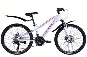 Велосипеди Велосипеды ^/--/^ Велосипед AL 24&amp;quot; FORMULA BLACKWOOD DD FR рама 12.5&amp;quot; білий-рожевий (OPS-FR-24-444) - фото фото фото