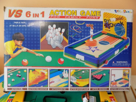 Інше Другое ^/--/^ Игра настольная 6 in 1 Action Game, 6 в 1 - Биллиард  (2), Хоккей, Боулинг, Баскетбол, Кёрлинг ^_^^^ Гра настільна 6 in 1 Action Game, 6 в 1 - Білліард (2), Хокей, Боулінг, Баскетбол, Керлінг - фото фото фото