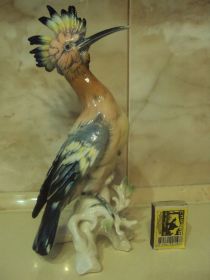 Статуетки, Скульптури, Фігурки, Фарфор Статуэтки, Скульптуры, Фигурки, Фарфор ^/--/^ Фигура фарфор статуэтка Германия Karl Ens птица удод Карл Энс или Энц высота 26,3 см   (скол) ^_^^^ Фігура фарфор статуетка Німеччина Karl Ens птах удод Карл Енс або Енц - фото фото фото