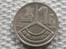 Бельгія Бельгия ^/--/^ Бельгия 1 франк 1989 года /BELGIQUE/ 3626 ^_^^^ Бельгія 1 франк 1989 року / BELGIQUE / 3626 - фото фото фото
