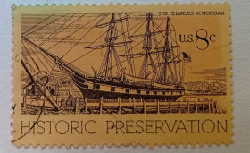 Північна Америка Северная Америка ^/--/^ США 1971 Китобойный корабль, гашеная ^_^^^ США 1971 Китобійний корабель, гашена - фото фото фото