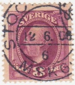 Інші країни Другие страны ^/--/^ Швеция 1891  г. № 42  гашеная ^_^^^ Швеція 1891 р. No 42 гашена - фото фото фото