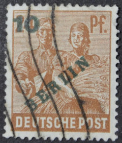 Інше Другое ^/--/^ ФРГ Западный Берлин Стандарт Надпечатка 1949 ^_^^^ ФРН Західний Берлін Стандарт Надпечатка 1949 - фото фото фото