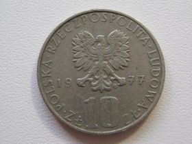 - року - года ^/--/^ Польша 10 злотых 1977 года 33903 ^_^^^ Польща 10 злотих 1977 року 33903 - фото фото фото