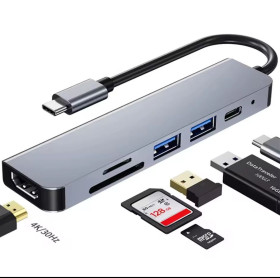 USB адаптери USB адаптеры ^/--/^ Адаптер Type-C  6-in-1 HUB * 2084*SSS ^_^^^ Адаптер Type-C 6-in-1 HUB*2084*SSS - фото фото фото