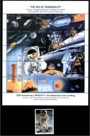 Освоєння космосу Освоение космоса ^/--/^ Космос . Палау 1989 г   MNH - блок + марка ^_^^^ Космос . Палау 1989 р MNH - блок + марка - фото фото фото