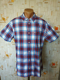 Сорочки Рубашки ^/--/^ Шведка чоловіча червоно-синя клітка TOMMY HILFIGER p-p L ^_^^^ Шведка мужская красно-синяя клетка TOMMY HILFIGER p-p L - фото фото фото