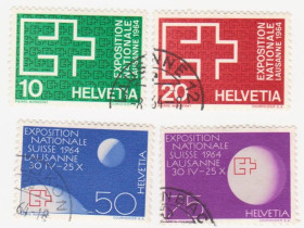 Швейцарія Швейцария ^/--/^ Швейцария 1963 г. № 776‑779 гашеная серия ^_^^^ Швейцарія 1963 р. No 776-779 гашена серія - фото фото фото