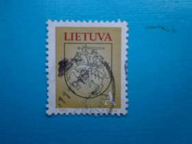 Балтійські країни Балтийские страны ^/--/^ Литва, 1991 год, стандарт герб, гашеная ^_^^^ Литва, 1991 рік, стандарт герб, гашена - фото фото фото