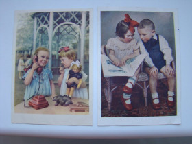 СРСР СССР ^/--/^ Открытки 2 шт., 1954 г. и 1956 г. из СССР  (см. описание) ^_^^^ Листівки 2 шт., 1954 р. і 1956 р. з СРСР (див. опис) - фото фото фото