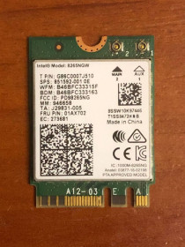 Wi-Fi адаптери Wi-Fi адаптеры ^/--/^ Wi-fi+BT модуль M.2 Intel Wireless-AC 8265 /--/ NGW  (01 /--/ AX /--/ 702) 802.11 b,g,n,ac 867 Mbps 2,4 GHz/ 5 /--/ GHz! ^_^^^ Wi-fi+BT модуль M.2 Intel Wireless-AC 8265 /--/ NGW (01 /--/ AX /--/ 702) 802.11 b,g,n,ac 867 Mbps 2,4 GHz/ 5 /--/ GHz! - фото фото фото