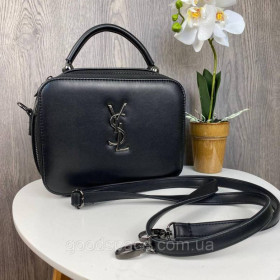 Сумки Сумки ^/--/^ Якісна жіноча невелика сумка, клатч YSL чорна екошкіра, стильна сумка через плече ^_^^^ Качественная женская небольшая сумка, клатч YSL черная экокожа, стильная сумка через плечо - фото фото фото