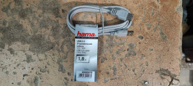 Шлейфи, перехідники Шлейфы, переходники ^/--/^ USB 2.0 удлинитель / соединительный кабель Type A - Type B HAMA 1.8 m № 230708107 ^_^^^ USB 2.0 подовжувач / сполучний кабель Type A - Type B HAMA 1.8 m No 230708107 - фото фото фото