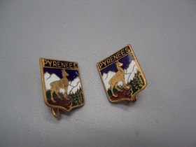 Геральдика Геральдика ^/--/^ Знак фрачник герб Pyrenees горы Пиренеи Піренеї лот 2 шт №16595 ^_^^^ Знак фрачник герб Pyrenees горы Пиренеи Пиренеи лот 2 шт No 16595 - фото фото фото