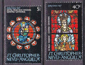 Мистецтво Искусство ^/--/^ NM Искусство . Ст.Кристофер Невис Ангилья  1977 г  MNH - Рождество ^_^^^ Ст.Крістофер Невіс Ангілья 1977 MNH - Різдво - фото фото фото