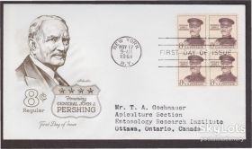 Америка Америка ^/--/^ США 1961 ГЕНЕРАЛ ДЖОН ПЕРШИНГ АРМИЯ ВООРУЖЁННЫЕ СИЛЫ АКАДЕМИЯ УЭСТ-ПОИНТ КПД Mi.818 xA КВАРТБЛОК ^_^^^ США 1961 Генерал Джон Першинг Армія Збройні Сили Академія УЕСТ-Поїнт ККД Mi.818 xA КВАРТБЛОК - фото фото фото