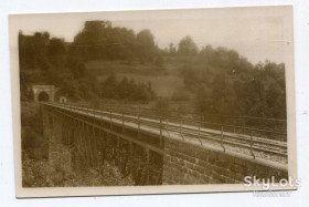 Україна Украина ^/--/^ Поштівка-фото Віадук з тунелем під Ужоком, 1930 р. ^_^^^ Почтовка-фото Виадук с тоннелем под Ужоком, 1930 г. - фото фото фото