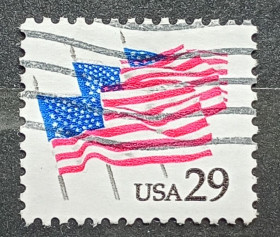 Північна Америка Северная Америка ^/--/^ США 1991 г - Флаги на параде, гаш ^_^^^ 1991 — Прапори на параді, гаш - фото фото фото
