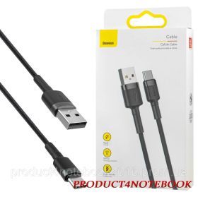 Кабелі Кабели ^/--/^ Кабель Baseus Cafule Cable USB to Type-C 2 /--/ A 2 /--/ m Gray+Black (CATKLF-CG /--/ 1) - фото фото фото