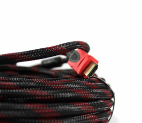 Шлейфи, перехідники Шлейфы, переходники ^/--/^ Кабель HDMI  HDMI посилений в обплетенні v /--/ 1.4 20 м ^_^^^ Кабель HDMI HDMI усилен в обплетении v /--/ 1.4 20 м - фото фото фото