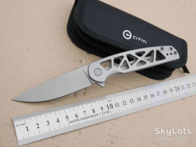 Ножі, мультітули Ножи, мультитулы ^/--/^ CIVIVI Perf C /--/ 20006-A, Stainless Steel, Nitro-V Stonewashed, Caged Ceramic Ball Bearing, Flipper, Outdoor, EDC, Frame Lock - фото фото фото