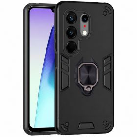 Чохли, бампера Чехлы, бампера ^/--/^ Чохол Fiji Defence для Tecno Camon 50 (CN /--/ 5) протиударний бампер з кільцем підставкою Black - фото фото фото