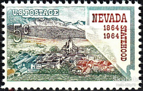 Північна Америка Северная Америка ^/--/^ США 1964 100 лет штату Невада Mi 862 MNH ^_^^^ США 1964 100 років штату Невада Mi 862 MNH - фото фото фото
