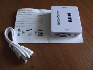 Інше Другое ^/--/^ VGA - HDMI TV конвертер видео, аудио, 1080 /--/ P, белый ^_^^^ VGA - HDMI TV конвертер відео, аудіо, 1080 /--/ P, білий - фото фото фото