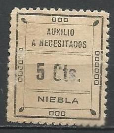 Іспанія Испания ^/--/^ Испания локал Ниебла 1937 не почтовая марка 5 Cts 1 /--/ м. ^_^^^ Іспанія локал Ніебла 1937 не поштова марка 5 Cts 1 /--/ м. - фото фото фото