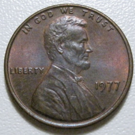 Обігові Обиходные ^/--/^ США 1 цент 1977 року #40045 ^_^^^ США 1 цент 1977 года #40045 - фото фото фото