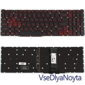 Клавіатури Клавиатуры ^/--/^ Клавиатура для ноутбука ACER (Nitro: AN /--/ 515-54) rus, black, без фрейма, подсветка клавиш (RED) (ОРИГИ ^_^^^ Клавіатура для ноутбука ACER (Nitro: AN /--/ 515-54) rus, black, без фрейму, підсвічування клавіш (RED) - фото фото фото
