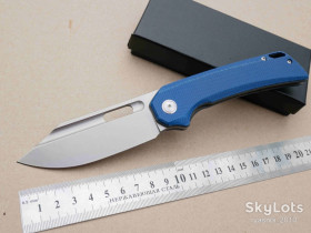 Ножі, мультітули Ножи, мультитулы ^/--/^ Yon Xanadu Overlord, Sandvik 14 /--/ C /--/ 28 /--/ N Stonewashed, Micarta Blue, Tactical, Flipper, Caged Ceramic Ball Bearings, EDC, Outdoor, Liner Lock - фото фото фото