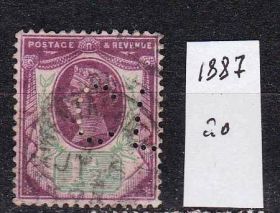 Великобританія Великобритания ^/--/^ ZM Европа Великобритания 1887 г  - гаш - Виктория - ПЕРФИН - CL !!! ^_^^^ ZM Європа Великобританія 1887 г - гаш - Вікторія - ПЕРФІН - CL!!! - фото фото фото