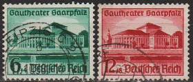 Третій Рейх (-) Третий Рейх (-) ^/--/^ 1938 - Рейх - Театр Саар Mi.673-74 _6.0 € _гаш - фото фото фото