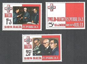 Мальта Мальта ^/--/^ Мальта  (1975) Провозглашение Республики ^_^^^ Мальта (1975) Проголошення Республіки - фото фото фото