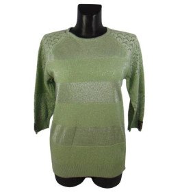 Кофти Кофты ^/--/^ Джемпер с люрексом Rosalie 4080 44-48 зеленый ^_^^^ Джемпер з люрексом Rosalie 4080 44-48 зелений - фото фото фото