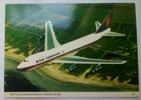 Іноземні Иностранные ^/--/^ Открытка Самолет British Caledonian Airways Boeing 747-200  (Great Britain) ^_^^^ Літак British Caledonian Airways Boeing 747-200 (Great Britain) - фото фото фото
