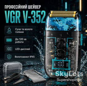 Електробритви Электробритвы ^/--/^ Аккумуляторная электробритва мужская, от USB, VGR V-352, Черный / Электрическая бритва мужская / Шейвер ^_^^^ Акумуляторна електробритва чоловіча, від USB, VGR V-352, Чорний / Електрична бритва чоловіча / Шейвер - фото фото фото