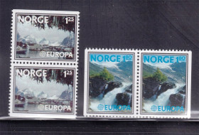 Балтійські країни Балтийские страны ^/--/^ Норвегия  1977  г MNH - флуоресценсия белая - пары - ландшафты ^_^^^ Норвегія 1977 р MNH - флуоресценсія біла - пари - ландшафти - фото фото фото