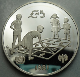 Мальта Мальта ^/--/^ Мальта 5 лир 1981 PROOF серебро 455 ^_^^^ Мальта 5 лір 1981 PROOF срібло 455 - фото фото фото